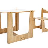 Minera 2-4 Yaş Turna Model Ahşap Montessori Aktivite Oyun Çalışma Masa Ve Sandalye Seti (1 Masa + 1 Sandalye)