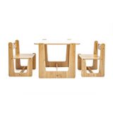 Minera 2-4 Yaş Turna Model Ahşap Montessori Aktivite Oyun Çalışma Masa Ve Sandalye Seti (1 Masa + 2 Sandalye)