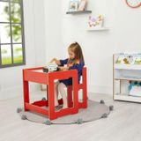 Minera 4-6 Yaş Martı Montessori Ahşap Çocuk Oyun, Çalışma, Aktivite Masa Ve Sandalyesi / Kırmızı