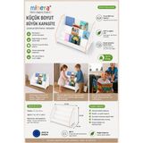 Minera Anka Montessori Ahşap Yer Kitaplığı Beyaz MDF 3 Raflı 57x34x38 cm Modern Tasarım