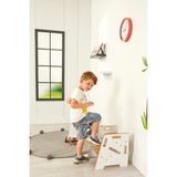Minera Çocuk / Yetişkin Montessori Ahşap Basamak, Yükseltici, Tabure / Beyaz + Naturel