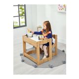 Minera Martı 4-6 Yaş Ahşap Montessori Aktivite Oyun Çalışma Masa ve Sandalye Seti (1 masa+1 Sandalye)