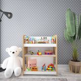 Minera Martı Ahşap Çok Amaçlı Montessori Kitaplık/Oyuncaklık Naturel