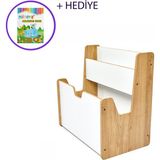 Minera Turna Ahşap 0-4 Yaş Çocuk Çok Amaçlı Montessori Oyuncak Toplama ve Kitaplık Ünitesi