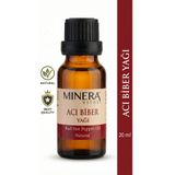 Minera Vital Acı Biber Yağı 20 ml (Chili Seed Oil) %100 Saf Soğuk Sıkım Damlalıklı Cam Şişe