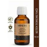 Minera Vital Keten Tohumu Yağı 50 ml (Flaxseed Oil) %100 Saf Soğuk Sıkım Damlalıklı Cam Şişe