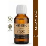 MİNERA VİTAL Susam Yağı 50 ml (Sesame Oil) %100 Saf Soğuk Sıkım Damlalıklı Cam Şişe