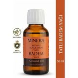 Minera Vital Tatlı Badem Yağı 50 ml (Sweet Almond Oil) %100 Saf Soğuk Sıkım Damlalıklı Cam Şişe