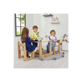 minerakids 2-4 Yaş Turna Ahşap Montessori Aktivite Oyun Çalışma Masa Ve Sandalye Seti(1 Masa+2 Sandalye)