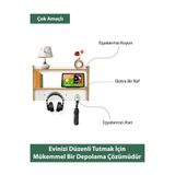 minerakids Portmanto Organizer Duvar Askılığı Elbise Askılığı Çocuk Odası Montessori Naturel