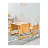 minerakids Serçe 0-18 Ay Yenidoğan Ahşap Montessori Aktivite Masa ve Sandalye Seti (1 Masa + 1 Sandalye)