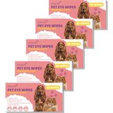 Mineroll Pets Kedi Ve Köpek Göz Temizleme Mendili, Gözy Lekesi Temizleyici, 5'Li Paket 100 Adet Mendil