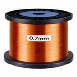MinervaDynamics Emayeli Bakır Tel, 0,7 mm (AWG 21), 200m Makara, C Sınıfı 200 Derece Termal Dayanım, IEC Uyumlu, Motor Sargısı ve Transformatör için