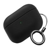 Minesk Airpods 3. Nesil ile Uyumlu Leather Skin Serisi Parmak İzi Tutmayan Dış Yüzeye Sahip ve Mükemmel Koruma Sağlayan Orta Sertlikte Silikon Kılıf (Siyah, Airpods 3)