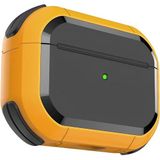 Minesk Airpods 4 ile Uyumlu Armor Serisi Darbelere Karşı Ultra Güçlü Koruma Fiber Karbon Arka Tasarım Kılıfı (Sarı, Airpods 4)
