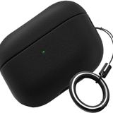 Minesk Airpods Pro 3 ile Uyumlu Leather Skin Parmak izi Tutmayan ve Çizilmeyen Dış Yüzeye Sahip Mükemmel Koruma Sağlayan Orta Sertlikte Silikon Kılıf (Siyah, Airpods Pro 3. Nesil 2025)