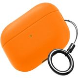 Minesk Airpods Pro 3 ile Uyumlu Leather Skin Parmak izi Tutmayan ve Çizilmeyen Dış Yüzeye Sahip Mükemmel Koruma Sağlayan Orta Sertlikte Silikon Kılıf (Turuncu, Airpods Pro 3. Nesil)
