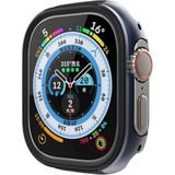 Minesk Apple Watch ile Uyumlu 45mm için Alüminyum Alaşım, Suya Dayanıklı Kılıf, Darbelere ve Düşmelere Karşı Full Koruyucu Kasa (45mm) (Mavi)