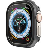 Minesk Apple Watch ile Uyumlu 45mm için Alüminyum Alaşım, Suya Dayanıklı Kılıf, Darbelere ve Düşmelere Karşı Full Koruyucu Kasa (45mm) (Siyah)