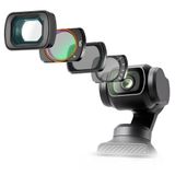 Minesk DJI Osmo Pocket 3/4 ile Uyumlu 4'lü Sinematik Filtre Seti - CPL, ND2-32 Değişken ND, Black Mist 1/4, Geniş Açı Lens - Vlogger ve Manyetik Kamera Aksesuarı - Lens Set