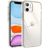 Minesk iPhone 11 ile Uyumlu Crystal Clear (Ultra Şeffaf Silikon) Kılıf Arkası Sert Polikarbonat Kenarları Yumuşak TPU Darbe Emici iç Hava Yastığı Destekli Kapak (11)