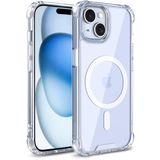 Minesk iPhone 12-12 Pro için MagShield Serisi MagSafe ile Uyumlu Köşe Korumalı Şeffaf Hybrid Kılıf Ultra Güçlü Manyetik Çember ve Kristal Berraklığında Materyal Premium Kalite Kılıf (12-12 Pro)