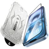 Minesk iPhone 12-12 Pro ile Uyumlu Hizalama Aparatlı ve Takılırken Camın Altında Kesinlikle Toz Bırakmayan Darbelere Karşı Ekstra Güçlü HD Ekran Koruyucu Cam (12-12 PRO)