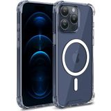 Minesk iPhone 12 Pro Max için MagShield Serisi MagSafe ile Uyumlu Köşe Korumalı Şeffaf Hybrid Kılıf Ultra Güçlü Manyetik Çember ve Kristal Berraklığında Materyal Premium Kalite Kılıf (12 Pro Max)