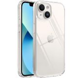 Minesk iPhone 13-14 ile Uyumlu Crystal Clear (Ultra Şeffaf Silikon) Kılıf Arkası Sert Polikarbonat Kenarları Yumuşak TPU Darbe Emici iç Hava Yastığı Destekli Kapak (13-14)