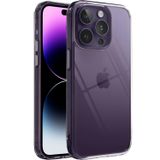 Minesk iPhone 14 Pro ile Uyumlu Crystal Clear (Ultra Şeffaf Silikon) Kılıf Arkası Sert Polikarbonat Kenarları Yumuşak TPU Darbe Emici iç Hava Yastığı Destekli Kapak (14 Pro)