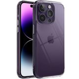 Minesk iPhone 14 Pro Max ile Uyumlu Crystal Clear (Ultra Şeffaf Silikon) Kılıf Arkası Sert Polikarbonat Kenarları Yumuşak TPU Darbe Emici iç Hava Yastığı Destekli Kapak (14 Pro Max)