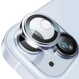 Minesk İphone 15-15 Plus ile Uyumlu Safir Kamera Lens Koruyucu Kolay Kurulum Kitli Çizilmez Safir Cam ve Titanyum Alaşım Çerçeve (Mavi, Safir Cam)