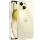 Minesk iPhone 15 ile Uyumlu Crystal Clear (Ultra Şeffaf Silikon) Kılıf Arkası Sert Polikarbonat Kenarları Yumuşak TPU Darbe Emici iç Hava Yastığı Destekli Kapak (15)