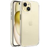 Minesk iPhone 15 ile Uyumlu SuperMatt Serisi Arkası Parmak izi Tutmayan Sert Mat Polikarbonat Kenarları Tpu Silikon Metal Tuşlu Premium Şeffaf Kılıf Kapak (Klasik, 15)