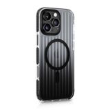Minesk iPhone 15 Pro Max için Elite Serisi MagSafe ile Uyumlu Arkası Yarı Saydam Parmak izi Tutmayan ve Çizilmeyen Polikarbonat Kenarları Yumuşak Silikon Kılıf (Siyah, 15 Pro Max)