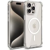 Minesk iPhone 15 Pro Max için MagShield Serisi MagSafe ile Uyumlu Köşe Korumalı Şeffaf Hybrid Kılıf Ultra Güçlü Manyetik Çember ve Kristal Berraklığında Materyal Premium Kalite Kılıf (15 Pro Max)