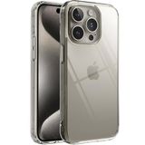 Minesk iPhone 15 Pro Max ile Uyumlu Crystal Clear (Ultra Şeffaf Silikon) Kılıf Arkası Sert Polikarbonat Kenarları Yumuşak TPU Darbe Emici iç Hava Yastığı Destekli Kapak (15 Pro Max)
