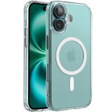 Minesk iphone 16 Plus ile Uyumlu SuperMatt Serisi Arkası Parmak izi Tutmayan Sert Mat Polikarbonat Kenarları Tpu Silikon Metal Tuşlu Premium Şeffaf Kılıf Kapak (Manyetik, 16 Plus)
