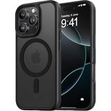 Minesk iPhone 16 Pro Max için Kılıf Magsafe ile Uyumlu Fusion Mat Güçlü Koruma Kabı Metal Tuş Takımı Ultra Güçlü Mıknatıslar Şık Tasarım 16 Pro Max Kılıfı için (Siyah, 16 Pro Max)