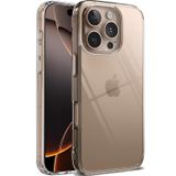 Minesk iPhone 16 Pro Max ile Uyumlu Crystal Clear (Ultra Şeffaf Silikon) Kılıf Arkası Sert Polikarbonat Kenarları Yumuşak TPU Darbe Emici iç Hava Yastığı Destekli Kapak (16 Pro Max)
