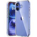 Minesk iPhone 17 ile Uyumlu Crystal Clear (Ultra Şeffaf Silikon) Kılıf Arkası Sert Polikarbonat Kenarları Yumuşak TPU Darbe Emici iç Hava Yastığı Destekli Kapak (17)