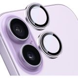 Minesk iPhone 17 ile Uyumlu Kamera Koruyucu Alüminyum Alaşım Çerçeveli ve 9H Sertliğinde Temperli Camlı Lens Koruyucu (Lavanta)