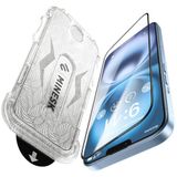 Minesk iPhone Air ile Uyumlu Hizalama Aparatlı ve Takılırken Camın Altında Kesinlikle Toz Bırakmayan Darbelere Karşı Ekstra Güçlü HD Ekran Koruyucu Cam (Kolay Kurulum, Air)