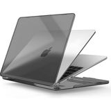 Minesk MacBook Air 13,6 ile Uyumlu M5 (A3449) M4 (A3240) M3 (A3113) M2 (A2681) Polikarbonat Sert Koruyucu Çizilme ve Darbe Önleyici Kılıf (Siyah Şeffaf, 13.6 inç 2022-26)