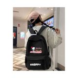 Minga London Siyah - Snoppy Baskılı Okul Sırt Çantası - MingaLondon