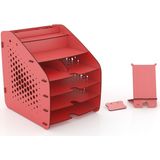 Mingitav Design Otto Fx Large Hexa 6 Renk A4 Evrak Rafı Masaüstü Organizer Kırmızı