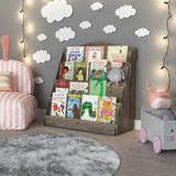 Mingitav Lucky Montessori Ahşap Çocuk Odası 4 Raflı Kitaplık - Ceviz