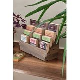 Mingitav Mini Lucky 4 Raflı Ahşap Masaüstü Mini Kitaplık Montessori Çocuk Kitaplığı Çocuk Odası Kitaplık - Ceviz