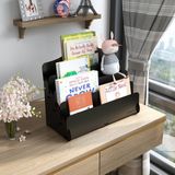 Mingitav Mini Lucky 4 Raflı Ahşap Masaüstü Mini Kitaplık Montessori Çocuk Kitaplığı Çocuk Odası Kitaplık - Siyah