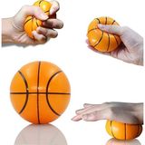 MİNGODAN 1 Adet Basketbol Topu Görünümlü Sıkmalı Sünger Top El Bilek Egzersiz Anti Stres Oyuncak